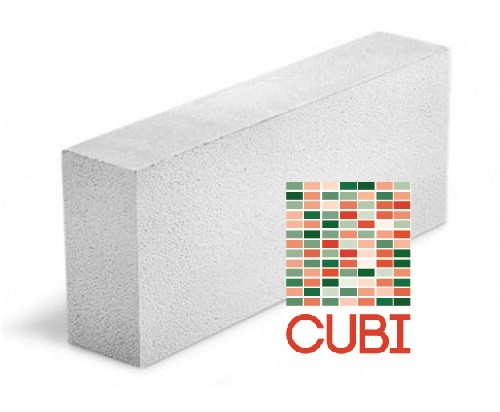 Газобетонный блок CUBI D500 B2,5 F100 625х250х125 ровный